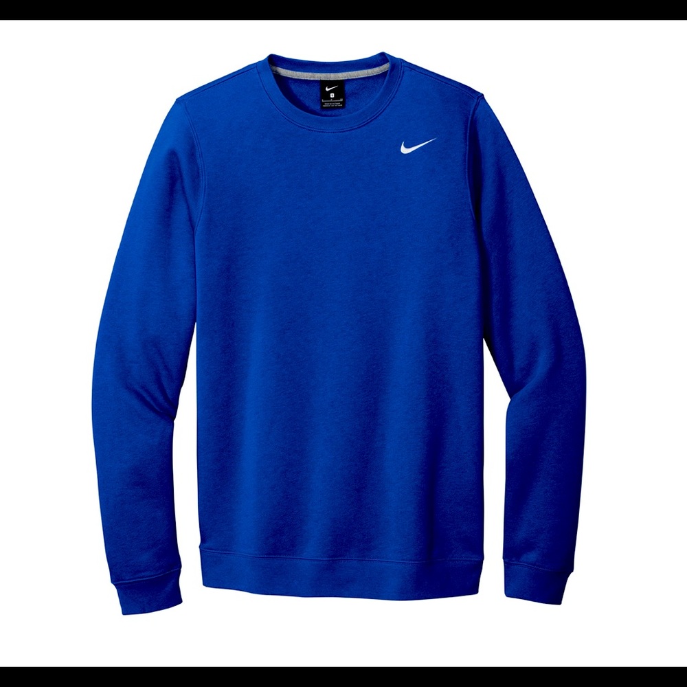 Nike Club Fleece Crew - Royal - Size Small - NWT